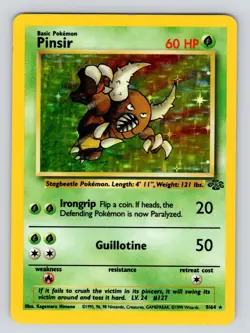 🌿 Pinsir 9/64 - Jungle - Vintage WOTC Holo Rare Pokemon Card 💎 LP - Image 1