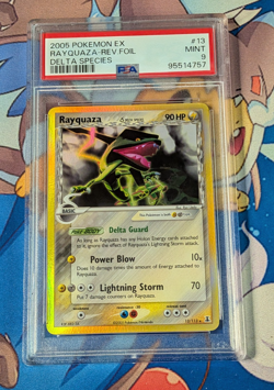 PSA 9 Rayquaza EX DELTA SPECIES 2005 POKEMON TCG #13/113 HOLO MINT CARD - Image 1