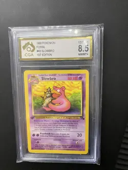 Slowbro 1st Edition Fossil Set - Pokemon Card 43/62 [1999] CGA 8.5 - Image 1