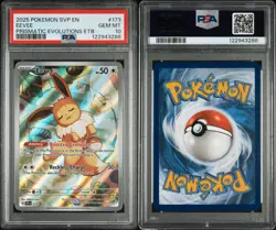 2025 Eevee 173 Pokemon Prismatic Evolutions ETB Promo Card PSA 10 - Image 1