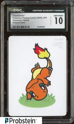 2025 Pokemon Japanese Takura Playing Cards Picture Card Charmander CGC 10 - Image 1