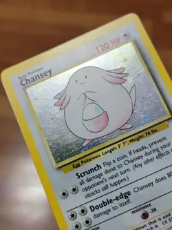 Chansey 3/102 - LP* Holo Rare - Base Set Pokemon Card - Image 3