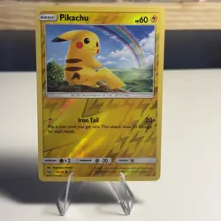 Pokemon TCG Shining Legends Pikachu Reverse Holo Card #28/73 - Image 1