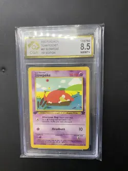 SLOWPOKE Team Rocket 1ST EDITION Pokemon Card 67/82 CGA 8.5 - Image 1