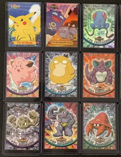 Vintage Pokemon Lot Topps 19 Cards Blue Label TV Animation 2 Holo Pikachu Meowth - Image 1