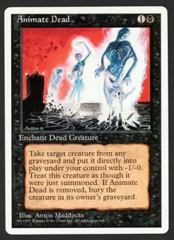***Animate Dead*** MTG Alternate 4th Edition Magic Kid Icarus - Image 1