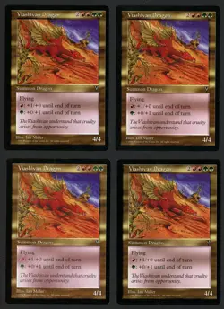 ***4x Viashivan Dragon*** MTG Visions Magic Kid Icarus - Image 1