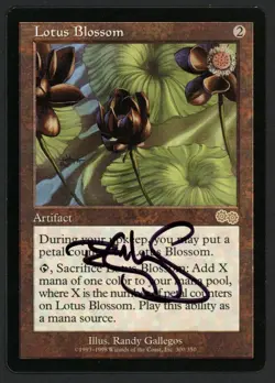 ***Lotus Blossom Signed*** MTG Urza's Saga Magic Randy Gallegos Kid Icarus - Image 1