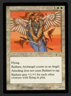***Radiant, Archangel*** MTG Urza's Legacy Magic Kid Icarus - Image 1