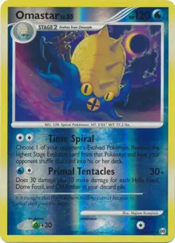 Lightly Played Omastar - 23/99 - Rare - Reverse Holo Pokemon Arceus - Image 1