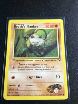 Brock's Mankey - 67/132 Gym Heroes - Pokemon TCG - 2000 MP - Image 1