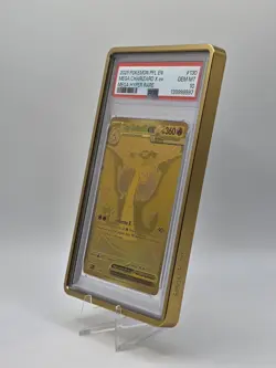 Mega Charizard X ex Gold Hyper Rare 130/094 PSA 10 Pokemon Phantasmal Flames - Image 1