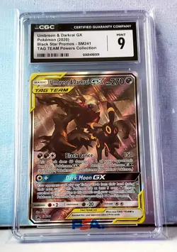 2020 Pokemon Black Star Promos Umbreon & Darkrai GX SM241 CGC 9 - Image 1