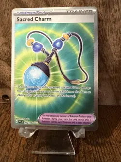 Sacred Charm 122/094 NM – Full Art Holo – 2025 TCG Pokemon Phantasmal Flames - Image 1