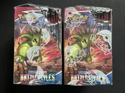 2 Pokemon TCG Sword & Shield Battle Styles Booster Boxes x2 Factory Sealed - Image 2