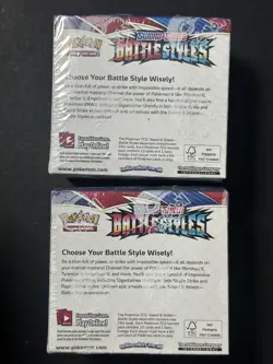 2 Pokemon TCG Sword & Shield Battle Styles Booster Boxes x2 Factory Sealed - Image 4