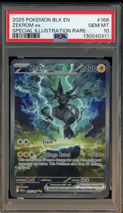 2025 Pokemon BLK EN Special Illustration Rare #166 Zekrom ex PSA 10 - Image 1