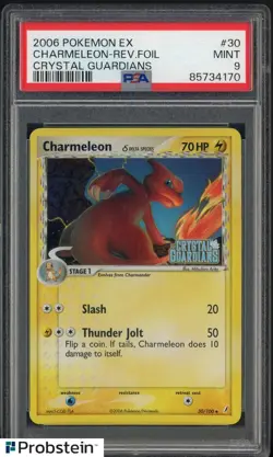 2006 Pokemon EX Crystal Guardians #30 Charmeleon Reverse Foil PSA 9 - Image 1