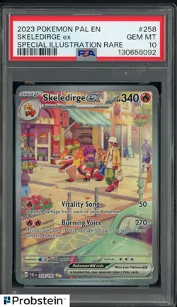 2023 Pokemon PAL EN Special Illustration Rare #258 Skeledirge ex PSA 10 - Image 1