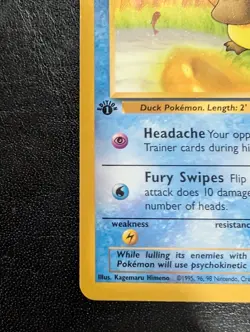 Psyduck First Edition NM Pokemon 53/62 Fossil Regular - Image 5