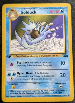 Golduck First Edition NM Pokemon 35/62 Fossil Regular - Image 1