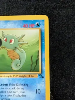 Horsea First Edition NM Pokemon 49/62 Fossil Regular - Image 3