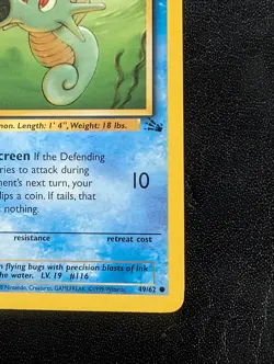 Horsea First Edition NM Pokemon 49/62 Fossil Regular - Image 4
