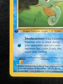 Horsea First Edition NM Pokemon 49/62 Fossil Regular - Image 5