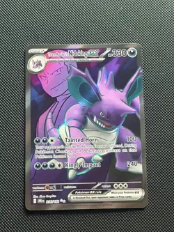 Team Rocket's Nidoking ex Full Art 216/182 - Destined Rivals Pokemon NM - Image 1