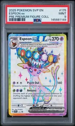PSA 9 POKEMON PROMO PRISMATIC EVOLUTIONS ESPEON EX 175 & UMBREON EX 176 SEQUENTI - Image 1