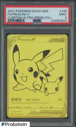 2021 Pokemon SWSH BSP Celebrations Ultra Premium Collection FA Pikachu V PSA 9 - Image 1