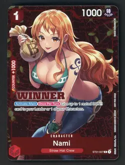 #3 One Piece English ST01-007 Nami Tournament Pack Vol. 3 Winner - Image 1