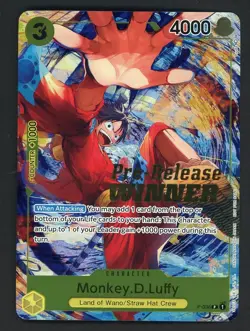 One Piece English P-036 Monkey D. Luffy Pre-Release Winner Promo - Image 1