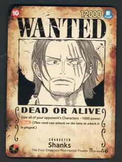 One Piece English OP09-004 Shanks Wanted Poster Alternate Art SP - Image 1