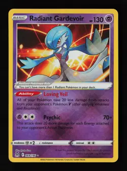 Radiant Gardevoir 069/196 Radiant Rare Holo SWSH11: Lost Origin Pokemon Card - Image 1