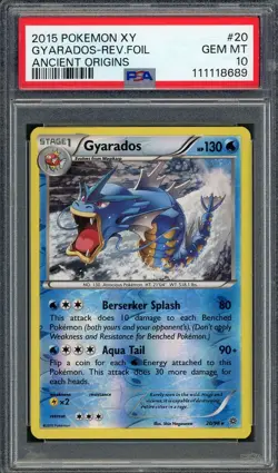 PSA 10 Gyarados XY Ancient Origins 20/98 Reverse Holo Pokemon Card B24 - Image 1