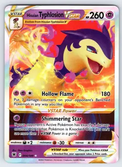 Hisuian Typhlosion VSTAR 054/189 2022 Astral Radiance Pokemon Card Full Art - Nm - Image 1