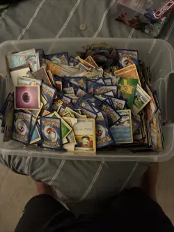 Big Box Of Pokemon Cards Like 1200 Card Some Hidden Gems In There Have To See It - Image 1