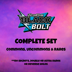 Pokemon | Black Bolt | Complete Common, Uncommon & Rare 80 Card Set - Image 1