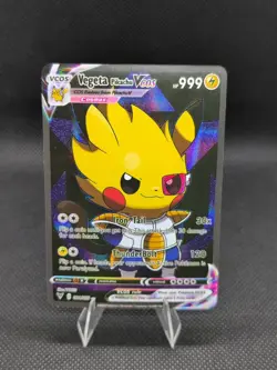 Pikachu Vegeta Pokemon Card VMAX GX EX GX ACG Holo Cosplay - Image 1