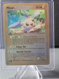 Pokemon Card Minun 7/97 Holo Rare EX Dragon E Reader 2003 WOTC, LP. - Image 1