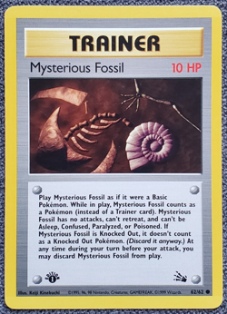 1st Edition Mysterious Fossil - Fossil - #62/62 - Vintage Pokemon Card 1999 WOTC - Image 1