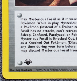 1st Edition Mysterious Fossil - Fossil - #62/62 - Vintage Pokemon Card 1999 WOTC - Image 5