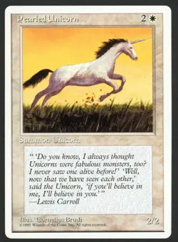 ***Pearled Unicorn*** MTG Alternate 4th Edition Magic Kid Icarus - Image 1