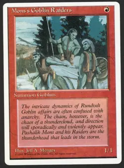 ***Mons's Goblin Raiders*** MTG Alternate 4th Edition Magic Kid Icarus - Image 1
