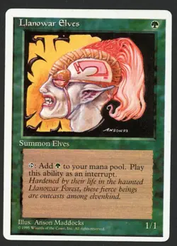 ***Llanowar Elves*** MTG Alternate 4th Edition Magic Kid Icarus - Image 1