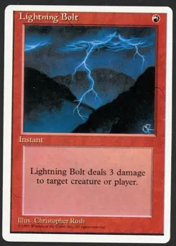 ***Lightning Bolt*** MTG Alternate 4th Edition Magic Kid Icarus - Image 1