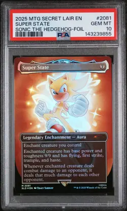 Super State #2081 2025 Magic MTG Secret Lair Sonic The Hedgehog • Foil • PSA 10 - Image 1