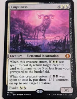 Emptiness #222 (NM) Lorwyn Eclipsed ECL MTG Magic The Gathering - Image 1