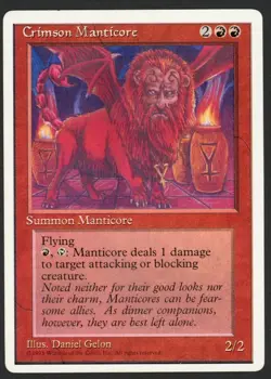 ***Crimson Manticore*** MTG Alternate 4th Edition Magic Kid Icarus - Image 1